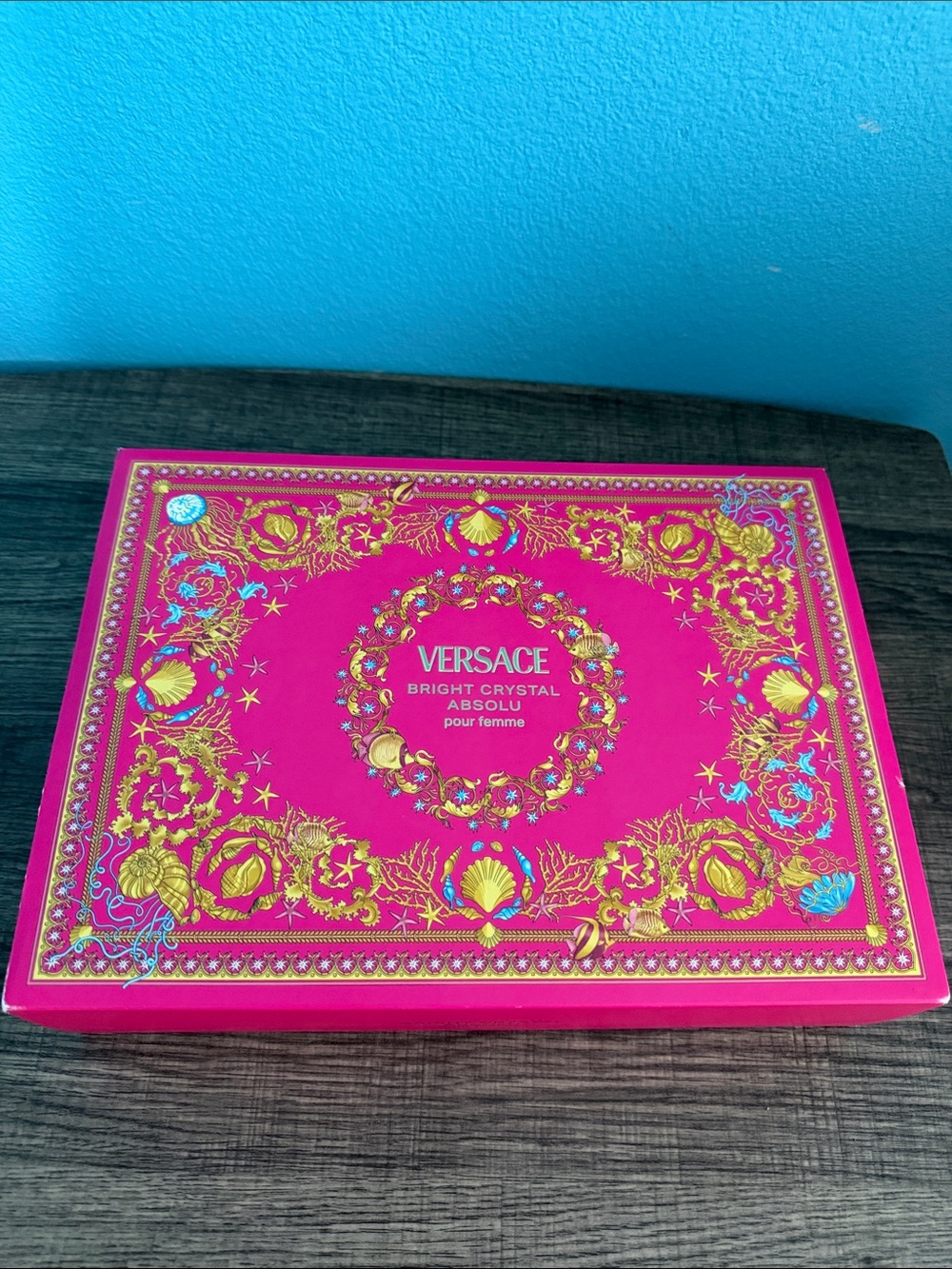 EMPTY BOX Versace Bright Crystal - Hot Pink & Gold Box